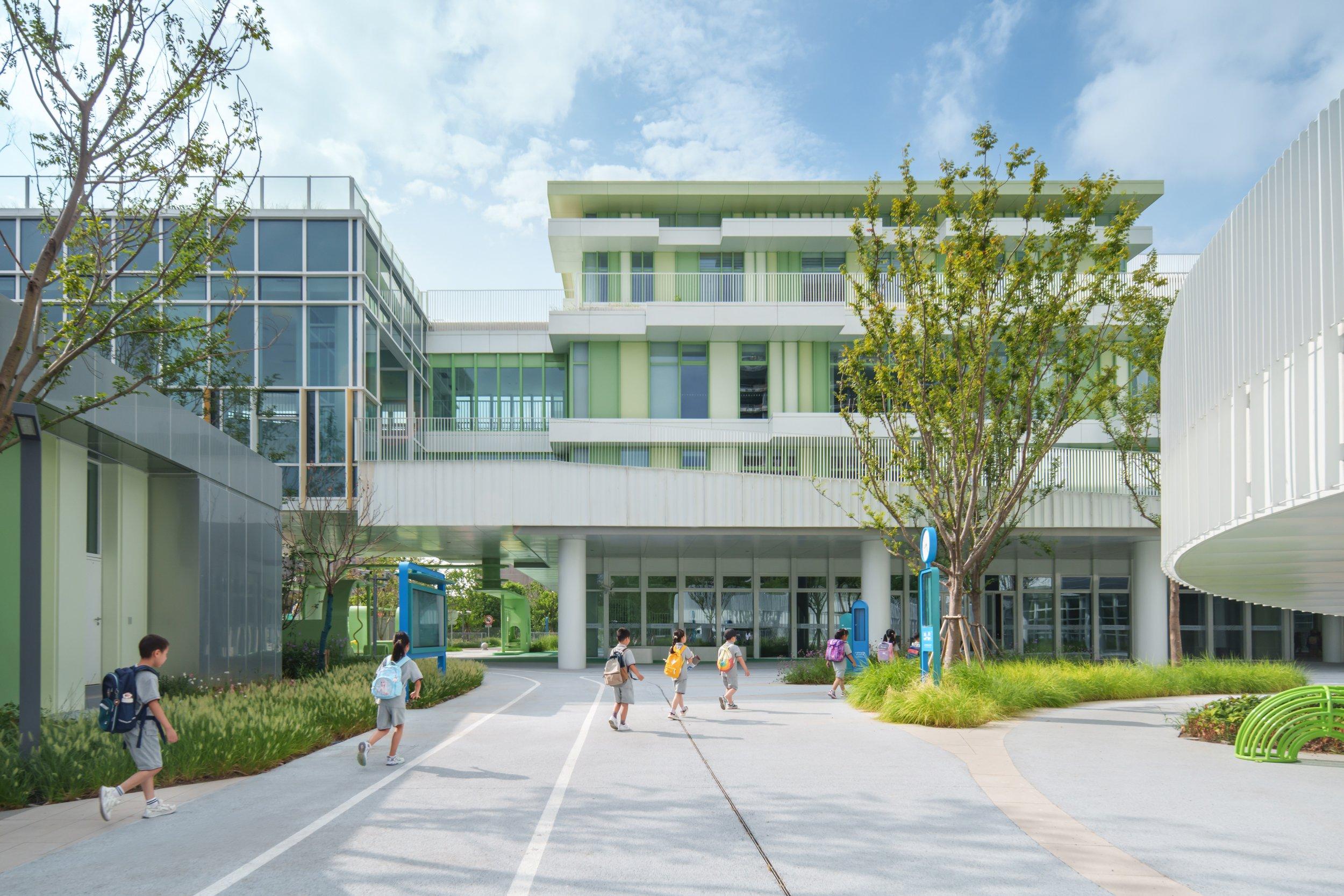 Students enjoying school campus life